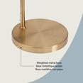 thumbnail image 5 of Décor Living Liza Modern Arched Floor Lamp with Glass Shade, Metal Floor Lamp with Weighted Base and Step Switch, 61" Height, 5 of 8