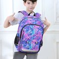 thumbnail image 6 of FORMRS Unisex School Backpack 17" Student Travel Bag with Laptop Compartment, Purple Starfish Pattern, 6 of 7