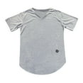 thumbnail image 2 of Summer Solid Color Plus Size V Neck Short Sleeves, 2 of 5