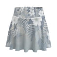 thumbnail image 5 of FUIALDOLG Tropical Flower Palm Leaf Women's Tennis Skort Soft Breathable Athletic Skorts With Pocket Elastic High Waisted Gym Workout Skorts Mini Skirt for Casual,Travel,S, 5 of 8