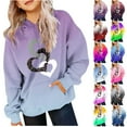 thumbnail image 4 of Dezsed Valentine's Day Girl Hoodies Oversized Sweatshirts Children's Shirt Long Sleeved Pattern T-shirt Printed Round Neck Hooded Sweatshirt for 13-14 Years Wine, 4 of 4