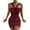 Wine dresses for women 2023, variant on Usmixi Dresses for Women 2023 Night Party Club Sexy Off Shoulder Ruched Bodycon Halter Mini Dresses Sleeveless Halter Solid Summer Short Sun Dress Wine S Clothes