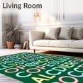thumbnail image 2 of ODIKA 2'x3' Machine Washable Non-Slip Area Rug, Interactive ABC Knowledge Featuring Phonetic Symbol Designs High Traffic Rug with Pad, Green, 699648, 2 of 8
