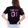 thumbnail image 6 of Colevkie King Queen Couple Tshirt Tee for Men Women Valentine Day Anniversary 1 Piece(Black-1-Queen,XS), 6 of 7