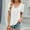 White, variant on Short Sleeve Womens Tops White Crochet V-Neck Puff Sleeve Solid T-Shirts Womens T Shirts