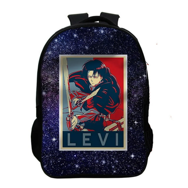 Mochila escolar de anime Attack on Titan para niños