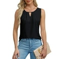 thumbnail image 3 of UVN Summer Tank Tops for Women Crewneck Sleeveless Dressy Work Blouses Casual Flowy Shirts, 3 of 9