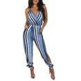 thumbnail image 4 of Kmbangi Women Sexy Jumpsuit+Printed Pattern Deep V-neck Sleeveless Overalls, 4 of 4