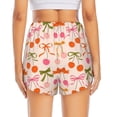 thumbnail image 2 of Lsque Cherries And Bows Printed Women's Running Shorts with Liner Pockets,Elastic Quick Dry Workout Athletic Gym Yoga Shorts,Womens High Waist Shorts-, 2 of 9