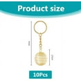 thumbnail image 2 of 10Pcs Bead Cage Charms Spiral Bead Cages Pendants with Keyring Hollow Lantern Ball Spiral Charms Stone Holder Necklace Cage Pendants for DIY DIY Crafting, 2 of 7