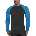 thumbnail image 1 of Playera Manga Ranglan Manga Larga Cuerpo Color Gris Oxford, 1 of 3