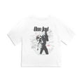 thumbnail image 2 of Bon Jovi On Map Women's Boxy Cropped T-Shirt Casual Graphic Tee, 2 of 6