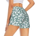 thumbnail image 3 of Xecao's Floral for a double-layer running short for women, perfect for gym, tennis, and more, featuring a convenient pocket., 3 of 9