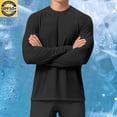 thumbnail image 3 of Stamzod Rash Guard for Men Crew Neck Long Sleeve Sun Shirt Casual Athletic Fishing T-Shirts Black XXL, 3 of 9
