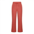 thumbnail image 6 of Wyobmus Womens Casual Linen High Waist Pants Drawstring Straight Leg Slacks Loose Fit Summer Beach Pants Trousers With Side Pockets B-Watermelon Red, 6 of 6
