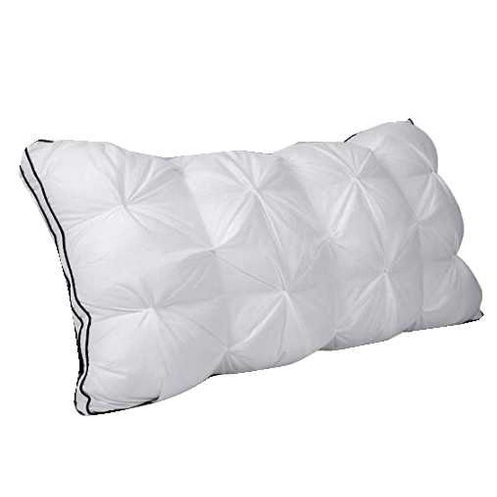LANGRIA Gusseted DownAlternative Pillow with Twisted Pleat Design, Bed