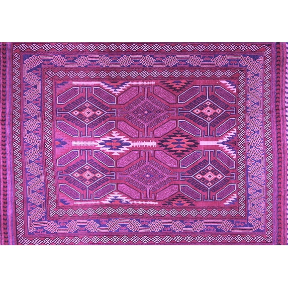 Ahgly Company Indoor Rectangle Persian Purple Traditional Area Rugs, 5' x 7'