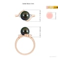 thumbnail image 5 of Angara Classic Tahitian Cultured Pearl Bypass Ring in 14K Rose Gold for Women | June Birthstone Jewelry for Her, 5 of 8