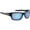 Smoke-Blue Mirror Lens, variant on Down Sea Polarized Sunglasses, Matte Black Frame, Smoke-Blue Mirror Lens