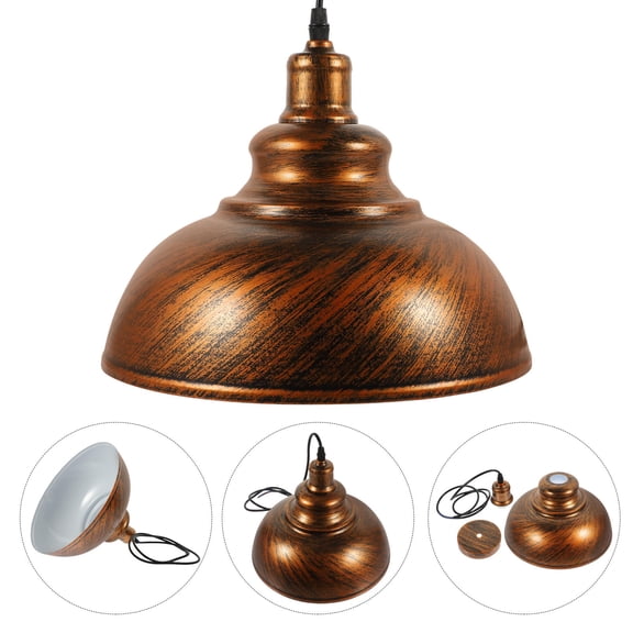 LEORX Coffee Colored Pendant Light Shade for Hanging Lamps with Stylish Light Cover