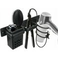thumbnail image 1 of Soporte para secador de pelo Sincero organizador de baño negro 3 en 1, 1 of 5
