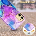 thumbnail image 2 of Casetego for iPhone 11 Case,with Ring Holder,Marble Sparkly Glitter TPU Slim Fit Drop Protection Rugged Shockproof Cover for Women Girls,Purple Blue, 2 of 7