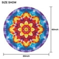 thumbnail image 6 of Rainbow Tie Dye Mandala Pattern Round Tablecloth 60"x60",Wrinkle Wipeable Table Cloth for Kitchen Dining Room Picnic Patio Party, 6 of 6