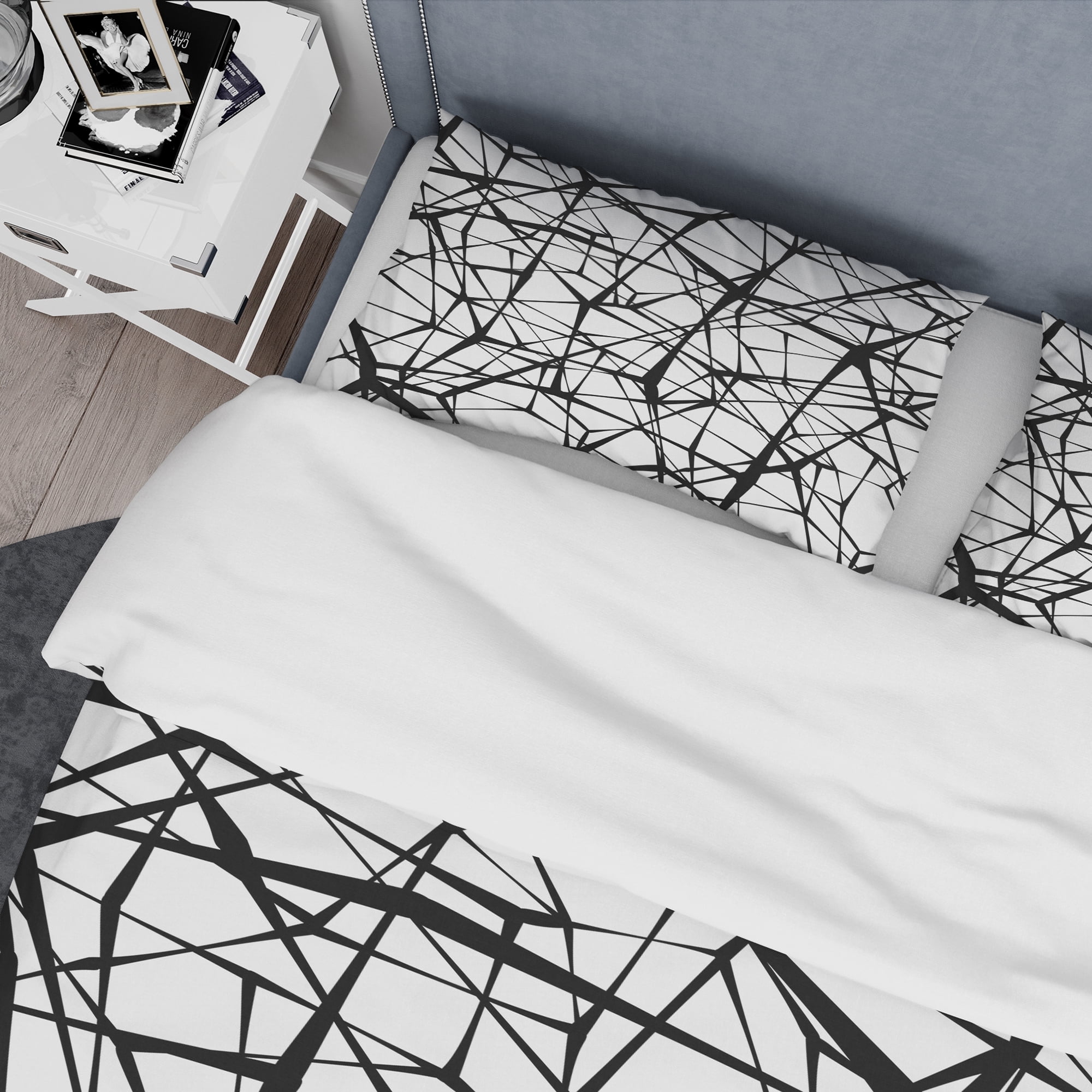 Designart 'Web Pattern' Modern & Contemporary Duvet Cover Set