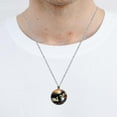 thumbnail image 5 of Swan Elegant Glass Circular Pendant Necklace - Stunning Jewelry Piece, 5 of 5