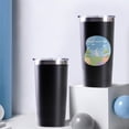 thumbnail image 4 of 20oz Powder Coated Easter Tumbler with Telescopic Straw, Insulated Travel Mug, [Easter Theme] Print, 4 of 6