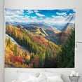 thumbnail image 1 of Aspen Tree Tapestry, Carpathians Autumn Mountains Valley Forest Idyllic Highlands Sunrise Scenery, Fabric Wall Hanging Decor for Bedroom Living Room Dorm, 5 Sizes, Multicolor, by Ambesonne, 1 of 1