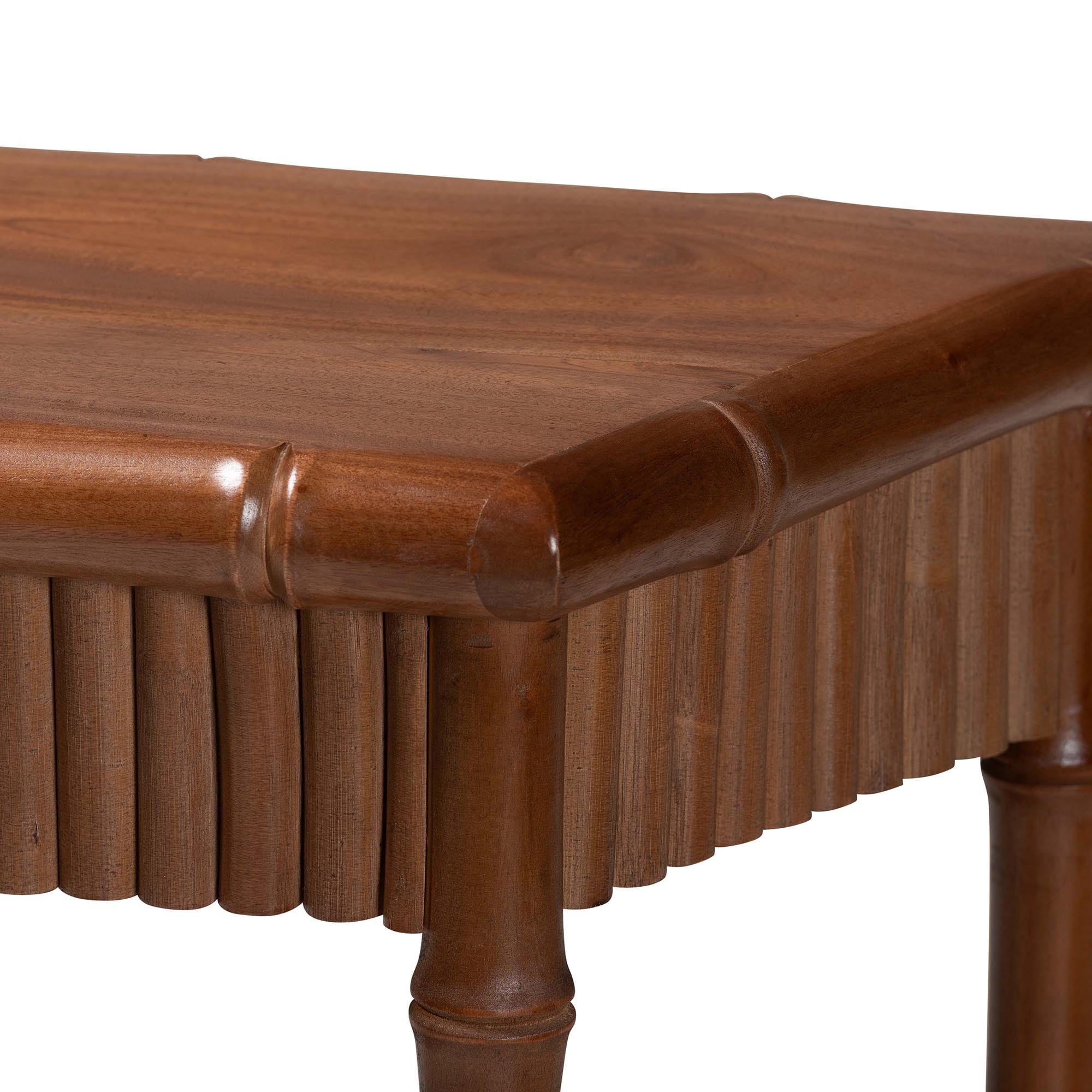 bali & pari Alessa Boho Console Table, 34 in., Mahogany Brown