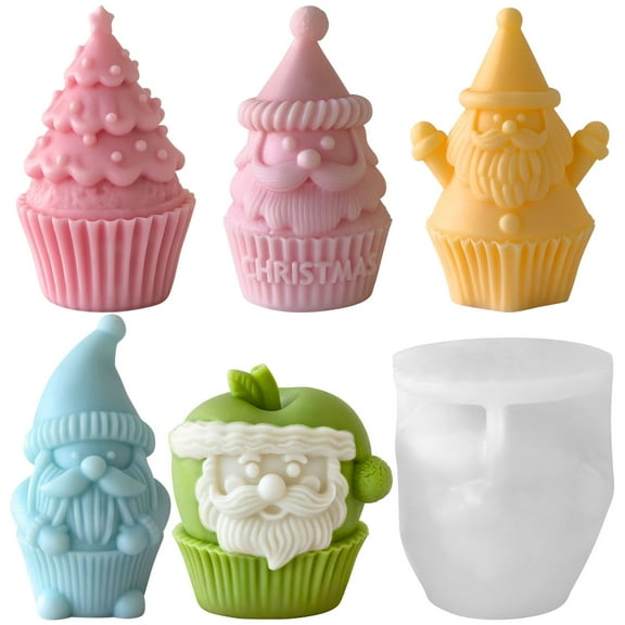 JDH 2PCS Christmas Tree Cake Molds Silicone Wave Spiral Candle Mold - Silicone Resin Casting Molds for Baking & Candle & Resin & Soap Craft Supplies