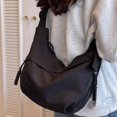 thumbnail image 2 of Bolsos cruzados Hobos de nailon para mujer, bolsos informales lisos con cremallera, moda de alta capacidad, Color sólido, bolso grande de un solo hombro 2024, 2 of 5