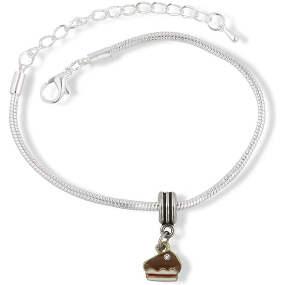 Emerald Park Jewelry Cake Bracelet | Stainless Steel Hypoallergenic Snake Chain Charm Bracelet