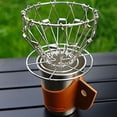 thumbnail image 4 of ABPETE Collapsible Outdoor Pour Over Coffee Dripper,Portable Stainless Steel Reusable Coffee Dripper for Hiking, Camping, Home, Office，Traveling,Suit for Cake Filter and V60 Fiter, 4 of 11