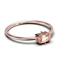thumbnail image 2 of Beautiful Minimalist 0.70 Carat Baguette Cut Morganite And Diamond Moissanite Engagement Ring, Classic Wedding Ring in10k Solid Rose Gold, Gift For Her, Simple Ring, Promise Ring, Anniversary Ring, 2 of 3