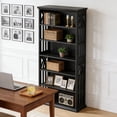 thumbnail image 4 of Fnova 74" Tall Bookcase with 6-Tier Open Display Storage Shelves, Large Book Shelf Bookcase Bookshelf for Living Room, Home Office, Bed Room, 4 of 20