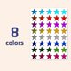 thumbnail image 4 of 8 Colors, 30 Sheets, Foil Star Metal Sticker, 1.52cm Diameter, 4 of 4