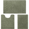 thumbnail image 1 of Alfombras de baño HOMEIDEAS, 3 piezas, ultrasuaves y antideslizantes (verde salvia), 1 of 7