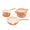 Peach, variant on Alva Neat 5-Piece Nesting Cookware Set, Ceramic Nonstick, Non Toxic, Green
