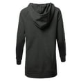 thumbnail image 3 of A2Y Women's Relax Fit Long Sleeve Kangaroo Pockets Asymmetric Hoodie Sweatshirts Charcoal L, 3 of 6