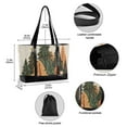 thumbnail image 2 of FORMRS Laptop Tote Bag for Women with 15.6" Computer Compartments Handbag, Brown Christmas Trees, 2 of 7