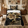 thumbnail image 2 of Manfei Vintage Floral Leaves Twin Sheets 3pcs,Minimalist Stripes Bedding,1 Flat Sheet,1 Fitted Sheet and 1 Pillowcase, 2 of 6