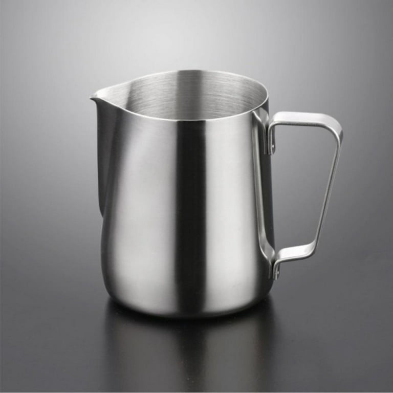 Milk Frothing Pitcher, Stainless Steel Art Creamer Cup Milk Frother Steamer  Cup Stainless Steel Coffee Milk Frothing Cup,Coffee Steaming Pitcher