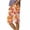Orange, variant on Women's Knee-Length Bermuda Shorts Comfy Cotton Boho Print Casual Beach Shorts with Side Slit, Button Detail & Pockets for Summer