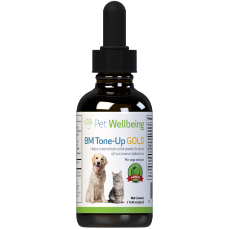 UPC: 0661822000052 | Pet Wellbeing Natural Diarrhea Treatment for Dogs – BM Tone-Up Gold 2oz (59 ml)
