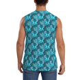 thumbnail image 4 of Bixox Men's Seahorse Printed Shirt Sleeveless Fitness Tank Top-XX-Large, 4 of 7