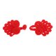 thumbnail image 5 of Botones de nudo rana Sunnimix 20 pares con cuentas de cheongsam rojo, 5 of 8