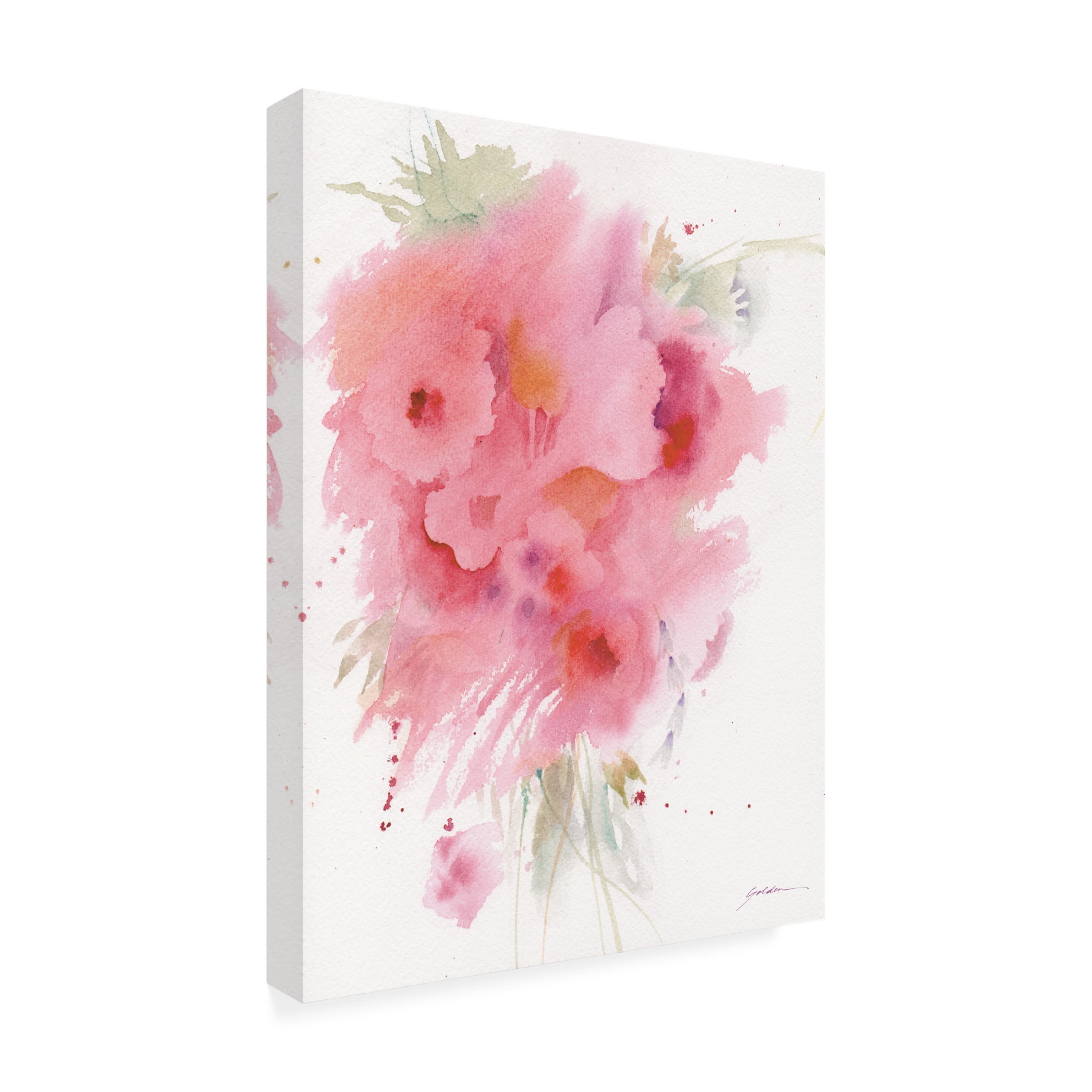 Canvas Wall Art - Sheila Golden 'Viva Magenta Tones #2' Wall Art for Living Room, Bedroom, or Office Décor by Trademark Fine Art - 24 x 32 Inches